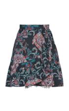 Dundas Printed Poplin Flounce Mini Skirt
