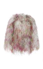 Attico Rainbow Feather Coat