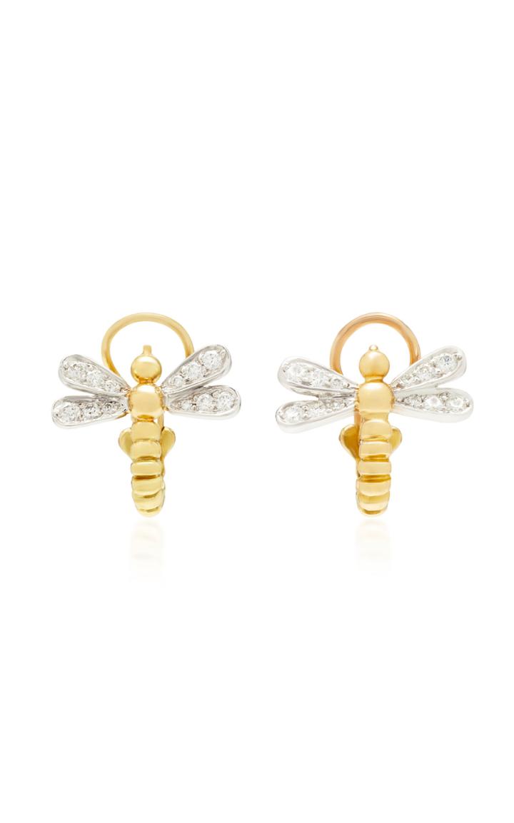 Montse Esteve 18k Gold Diamond Clip Earrings