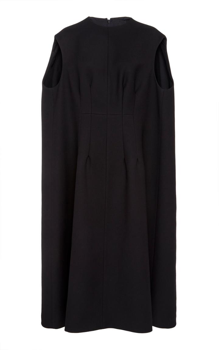 The Row Isandra Cape-effect Wool And Silk-blend Gown