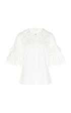 Zuhair Murad Ruffled Cotton-poplin Shirt