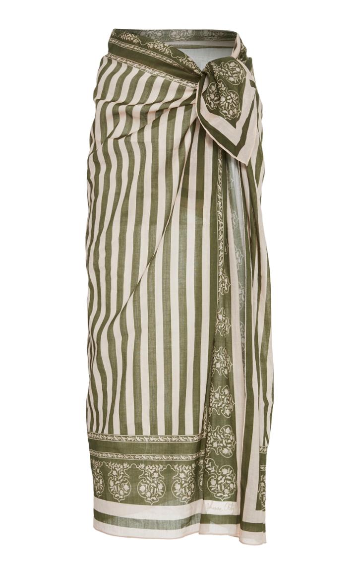 Johanna Ortiz Flourish Camouflage Stripes Pareo