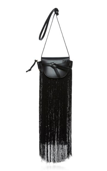 Moda Operandi Loewe Mini Gate Fringes Leather Crossbody Bag