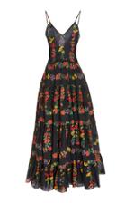 Carolina K Marieta Tiered Floral Cotton-blend Maxi Dress