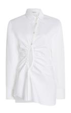 Georgia Alice Universe Ruched Cut-out Cotton Shirt