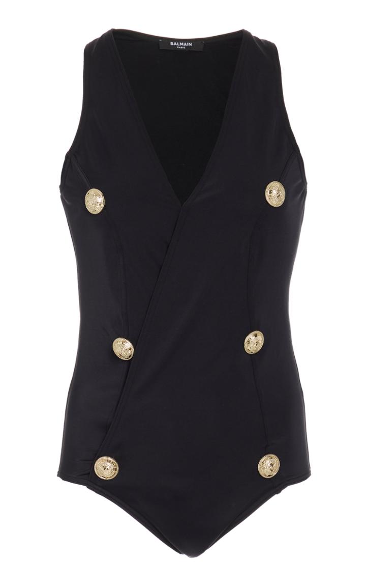 Balmain Button-embellished One-piece Swimsuit