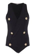 Balmain Button-embellished One-piece Swimsuit