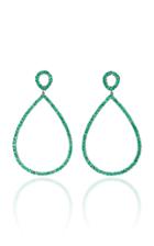 Jack Vartanian 18k White Gold And Black Rhodium Emerald Earrings