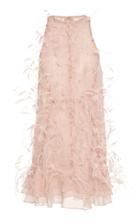 J. Mendel Feather Embroidered Mini Shift Dress