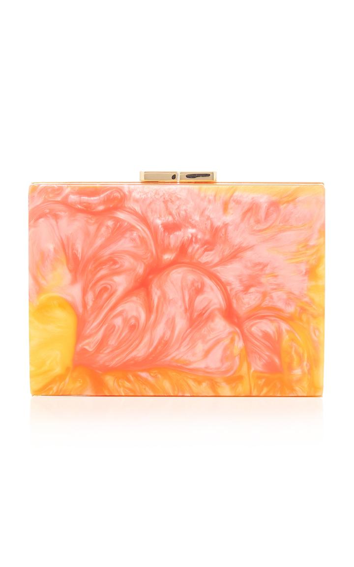 Moda Operandi Marzook Pastel Marbled Capsule Resin Box Clutch