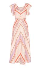 Maria Lucia Hohan Yulia Stripe Lurex Linen Dress