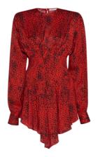 Alessandra Rich Leopard Silk Jacquard Mini Dress
