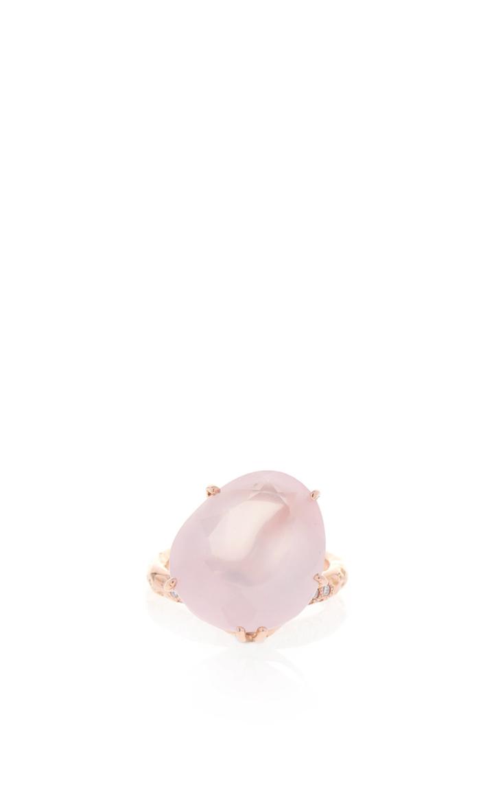 Federica Rettore Campanellino Ring With Pink Quartz