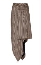 Jonathan Simkhai Stripe Twist Front Drape Skirt