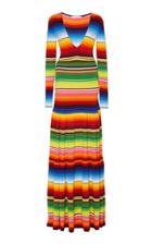 Carolina Herrera Striped Cotton-blend Maxi Dress