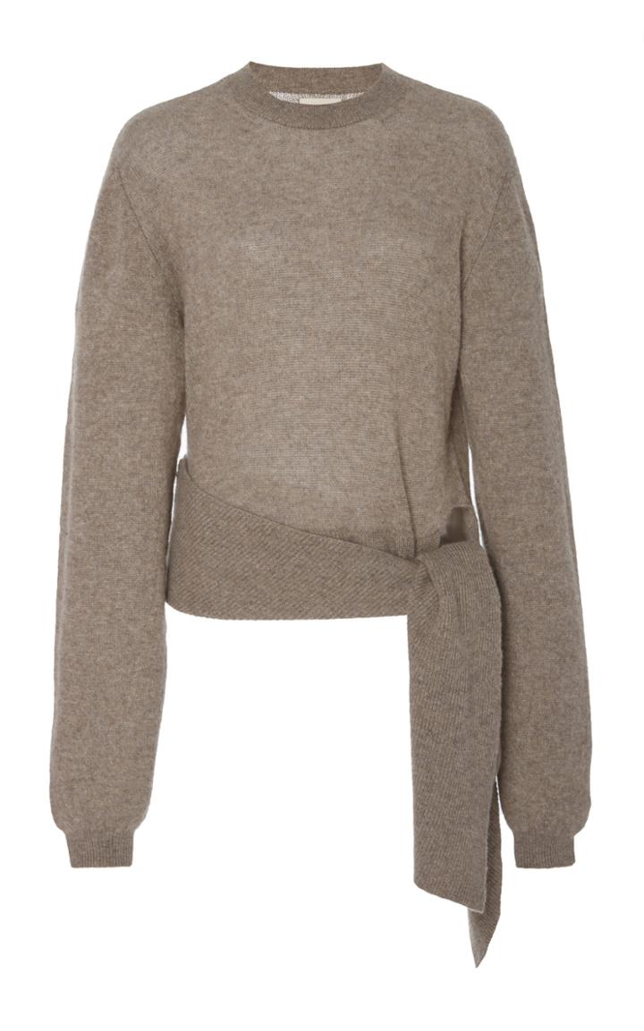 Khaite Esme Gathered Waist Cashmere Sweater