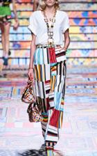 Moda Operandi Dolce & Gabbana Striped Cotton-drill Wide-leg Pants