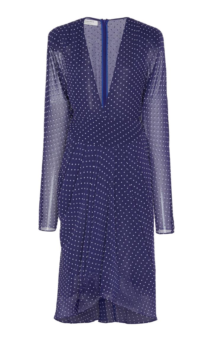 Philosophy Di Lorenzo Serafini Polka Dot Crepe De Chine Dress