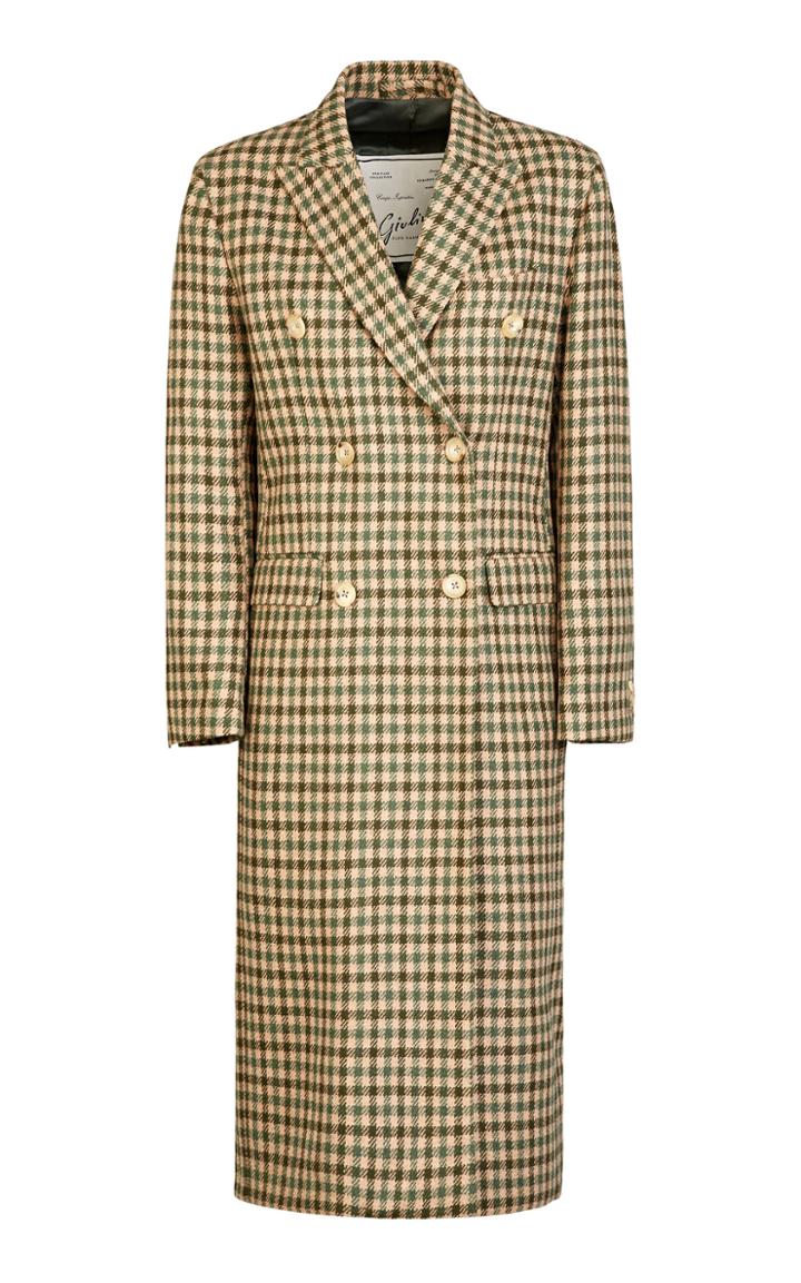 Giuliva Heritage Collection Cindy Double Breasted Wool Check Coat