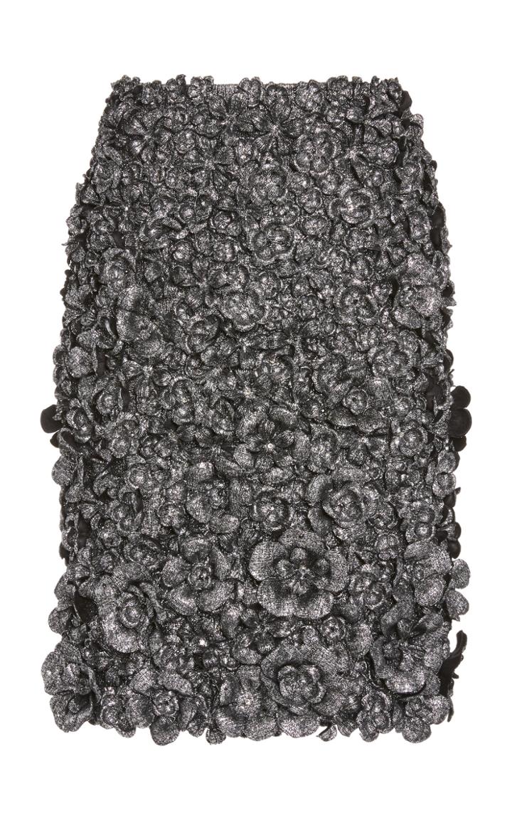 Moda Operandi Marc Jacobs Lurex Flower Applique Skirt