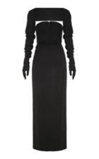 Moda Operandi Lado Bokuchava Corset-inspired Crepe Detachable-sleeve Gown Size: Xs