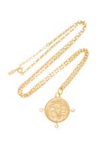 Maison Irem Owl Coin Gold-plated Necklace