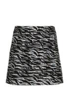 Moda Operandi Anas Jourden Laced Zebra-print A-line Mini Skirt Size: 36