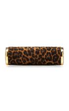 Hunting Season The Roll Leopard-print Suede Clutch
