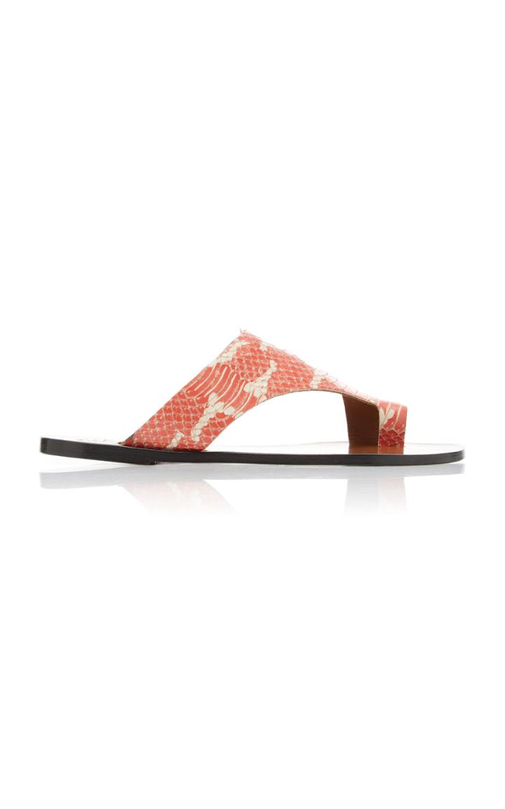 Atp Atelier Roma Snake-effect Leather Sandals