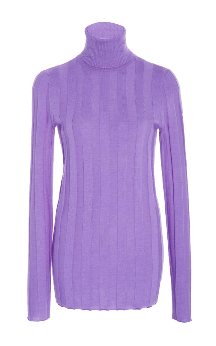 Derek Lam Long Sleeve Ribbed Turtleneck
