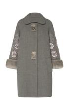 Andrew Gn Embroidered Sleeve Overcoat
