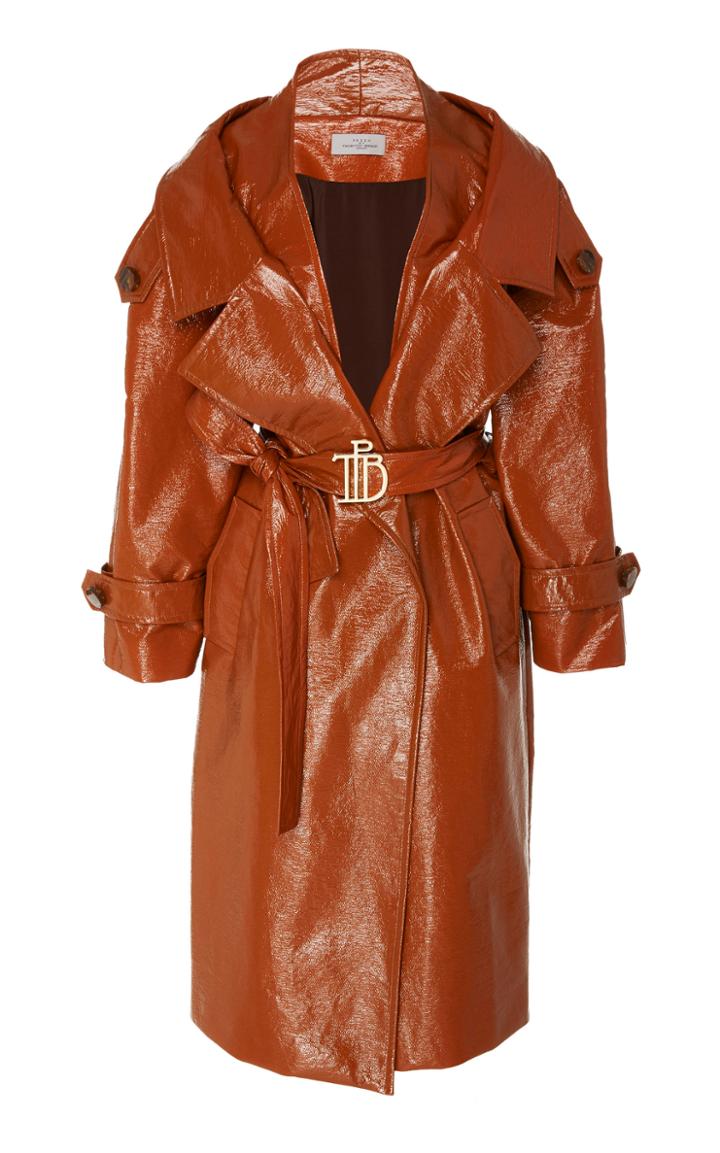 Preen By Thornton Bregazzi Lauren Belted Vinyl Coat