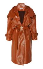 Preen By Thornton Bregazzi Lauren Belted Vinyl Coat