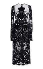 Dolce & Gabbana Long Sleeve Embroidered Dress