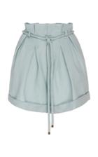 Significant Other Zahara Belted Linen-blend Shorts