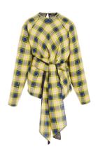 Derek Lam Long-sleeve Cotton-and-wool-blend Top