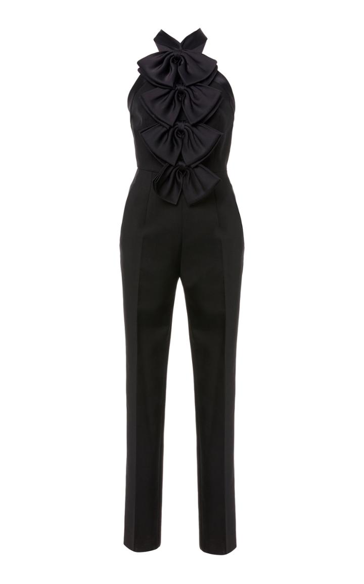 Givenchy Bow-embellished Mohair And Wool-blend Jumpsuit