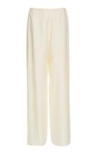 Mame Kurogouchi Draped Silk Blend Wide Leg Pants
