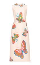 Andrew Gn Butterfly Quilted Midi Dress