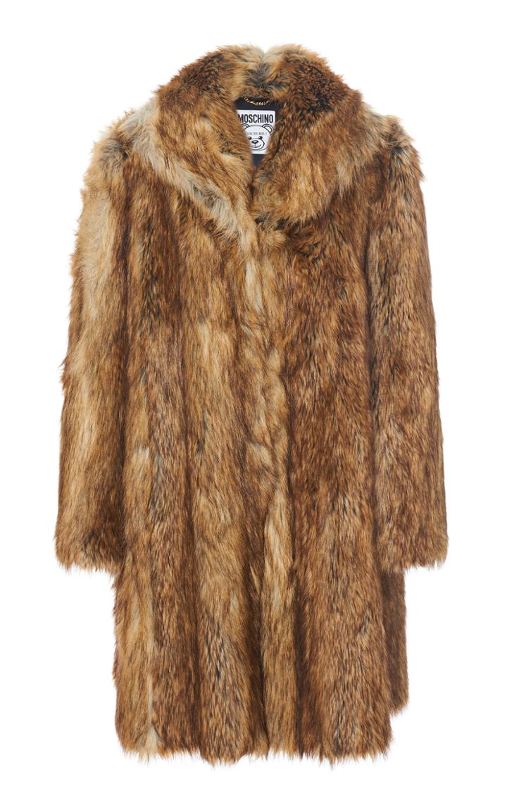 Moschino Faux Fur Knee-length Coat