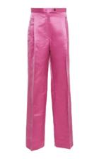 Salvatore Ferragamo Silk Duchesse Satin Tailored Trousers