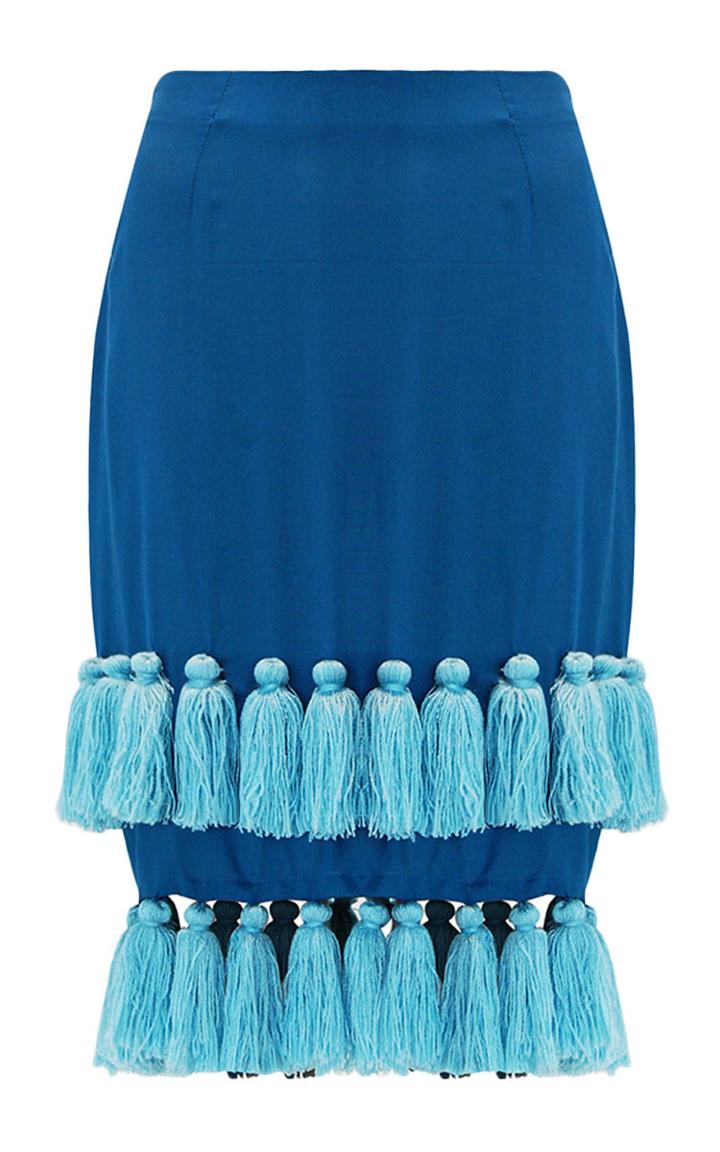 Mochi Susaa Knee Length Tassel Skirt