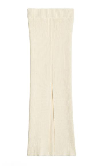Moda Operandi Rodebjer Ludmila Ribbed-knit Cotton-blend Midi Skirt