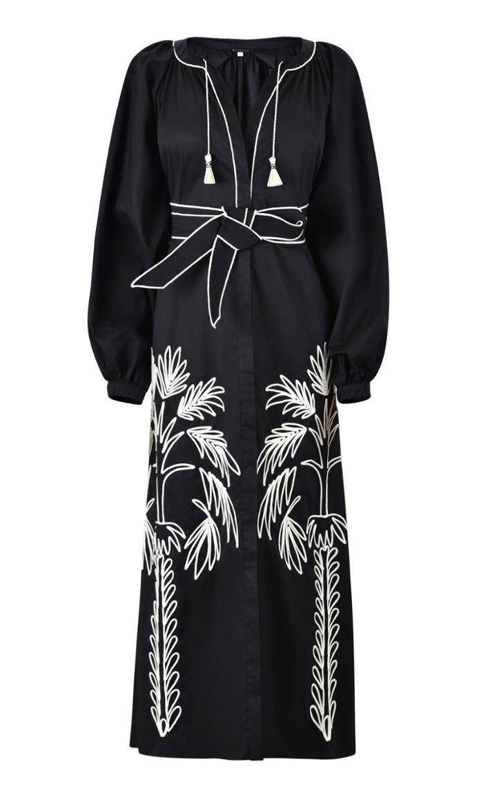 Moda Operandi Johanna Ortiz Real Expedition Embroidered Cotton Midi Dress