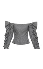 Anna October Structured Ruffle Sleeve Top
