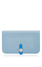 Heritage Auctions Special Collection Herms Small Blue Lin Togo Dogon Wallet