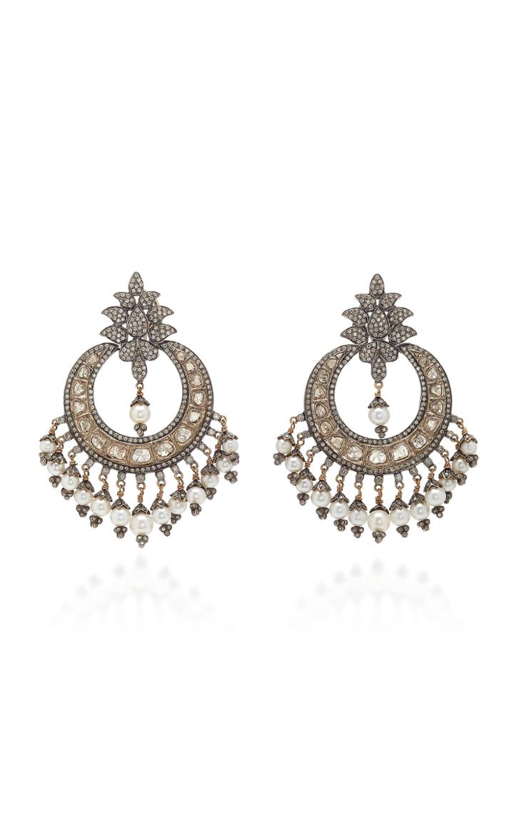Sanjay Kasliwal One-of-a-kind 14k Gold Diamonds Earrings