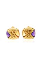 Eleuteri Vintage Marina B Pneus Cimin Yellow Gold And Multi-stone Earrings