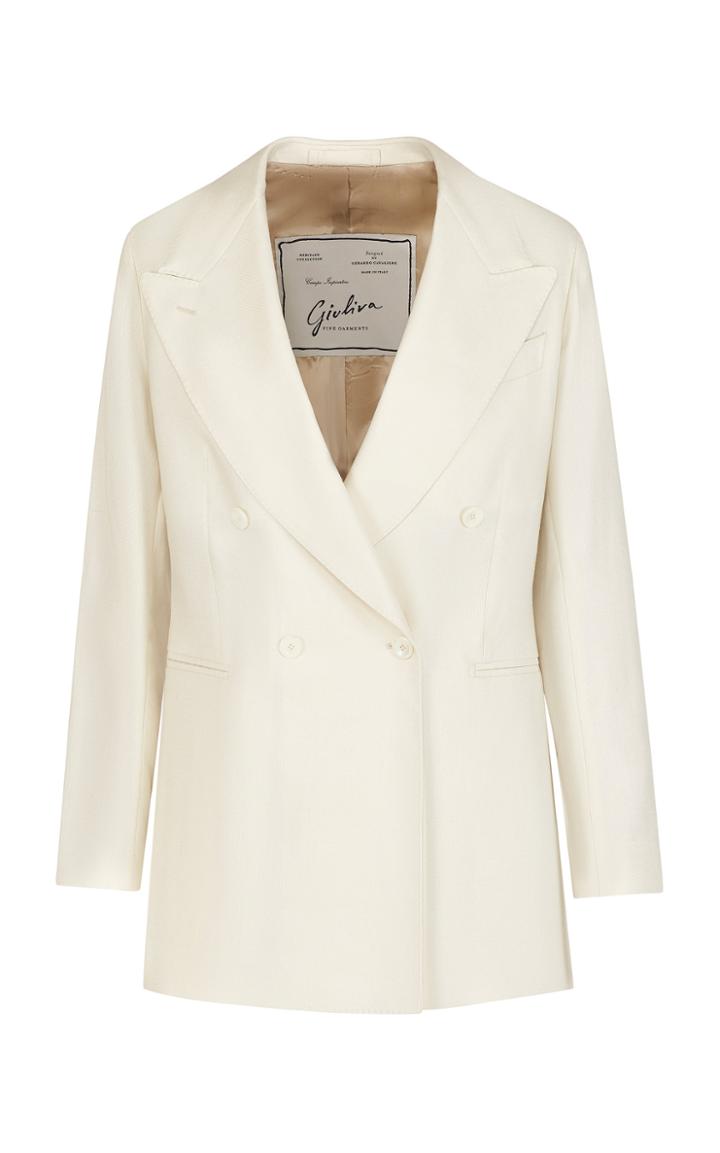Giuliva Heritage The Stella Blazer Wool Silk Linen