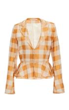 Brock Collection Orazio Plaid Peplum Jacket